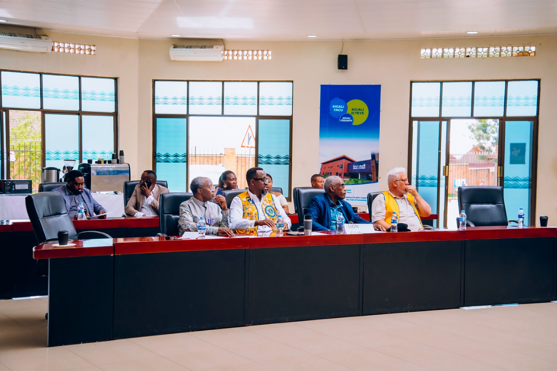 Lions Club delegation seated at the Kicukiro forum